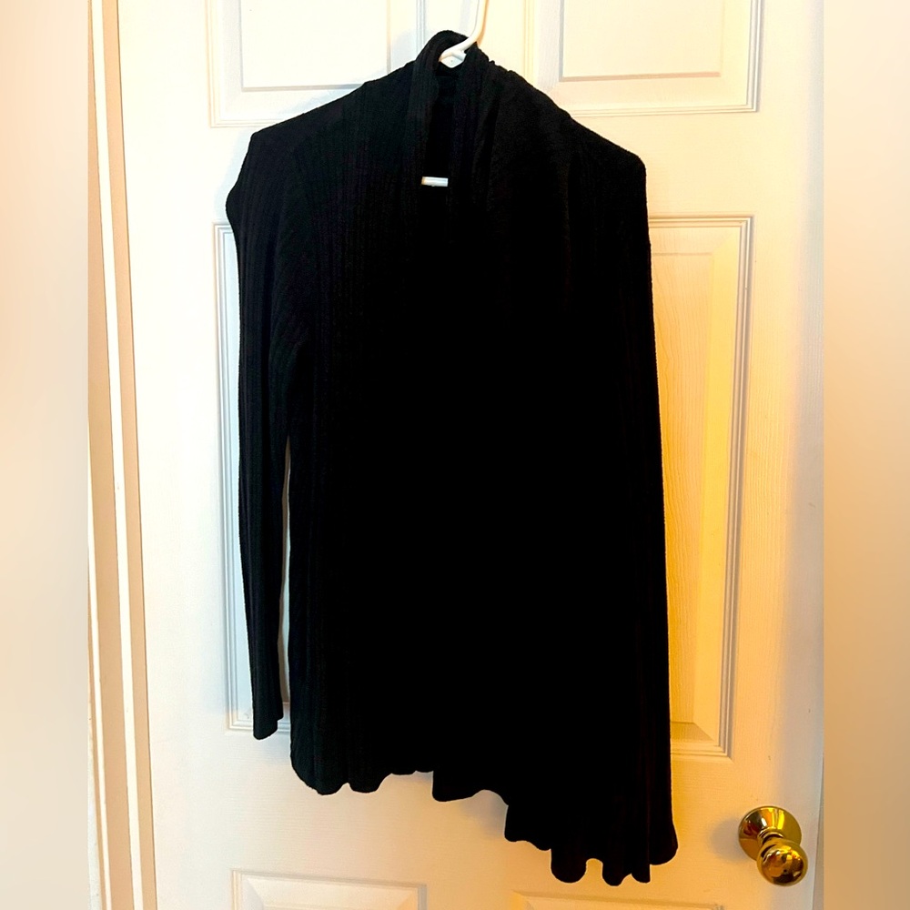 Barefoot Dreams Cozychic Ultra Lite Black Cardigan.  Used size medium